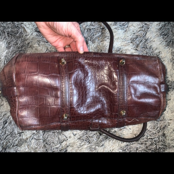 Badgley Mischka Croc Embossed Satchel - Picture 10 of 12